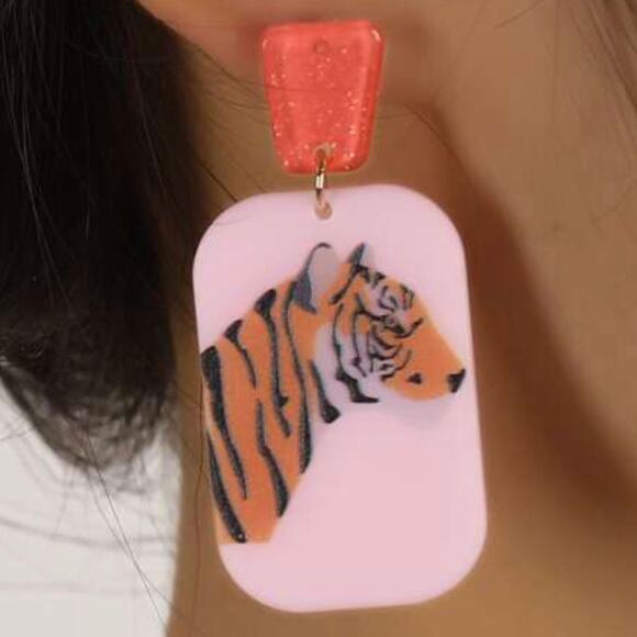 Tiger Earrings Cincinnati Bengals - Picture 1 of 1